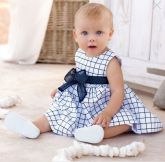 Vestido branco com azul ref.303