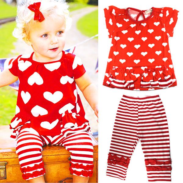 Conjunto vermelho com corações ref.402